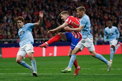 Con este derechazo desde fuera del área, Sorloth igualó el tanto del Celta, obra de Iago Aspas, de penalti.