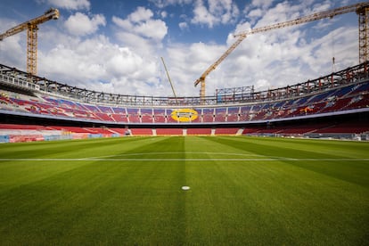 Panorámica del Camp Nou en estos momentos. 