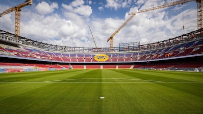 Panorámica del Camp Nou en estos momentos.