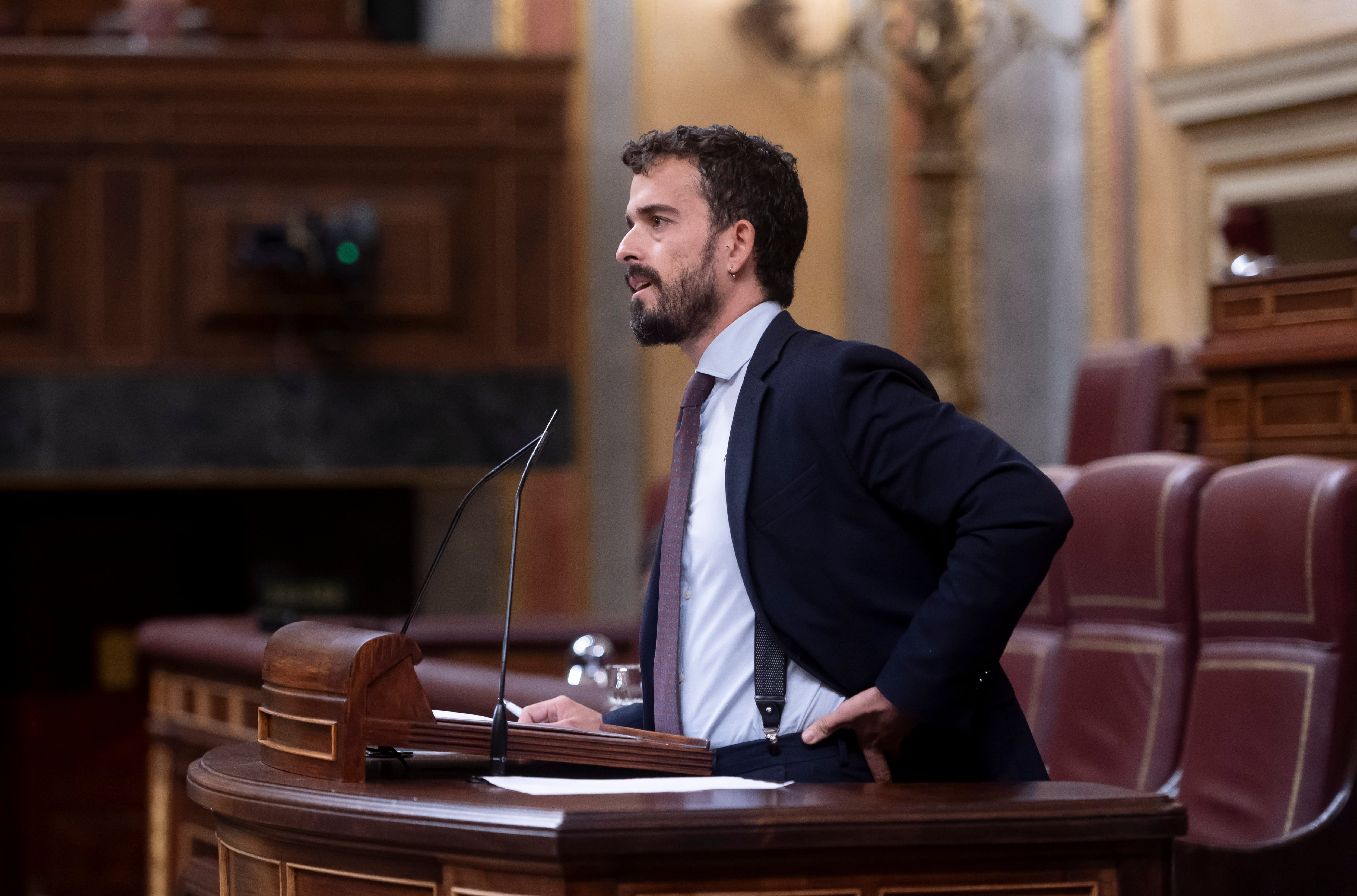 El portavoz adjunto de Vox en el Congreso, Carlos Hernández Quero, durante una sesión plenaria en el Congreso de los Diputados, a 11 de noviembre pasado, en Madrid.