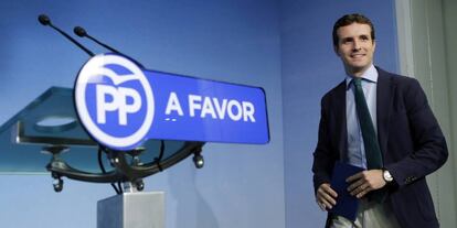 El vicesecretario de Comunicación del PP, Pablo Casado.