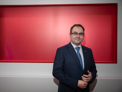 Félix Barrio, director del Incibe, en el primer dia del Mobile World Congress 2023 en Barcelona.