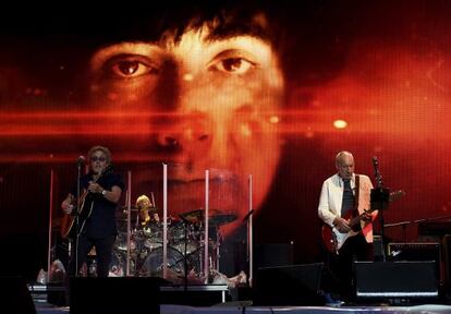 The Who, durante su actuaci&oacute;n en Glastonbury 2015.