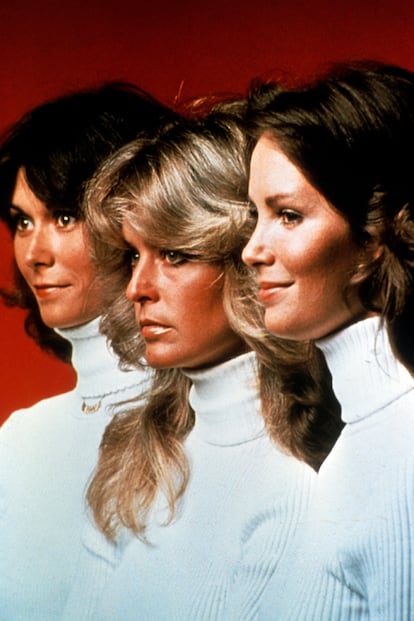 Una de las imgenes ms icnicas de principios de los ochenta con Jacklyn Smith, Kate Jackson y Farreh Fawcett en una foto promocional de Los ?ngeles de Charlie.