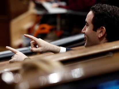 El secretario del PP, Teodoro García Egea, en el Congreso.