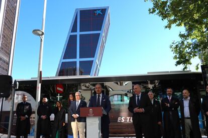 Presentación de la campaña institcuional del ICAM para visivbilizar la calidad del Turno de Oficio en autobuses y marquesinas de la EMT