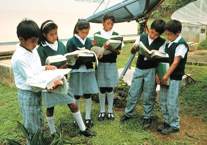 Ni&ntilde;os en una escuela de M&eacute;xico. 