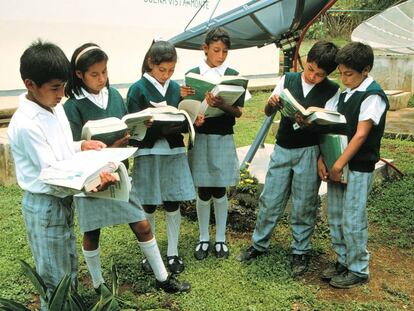 Ni&ntilde;os en una escuela de M&eacute;xico. 