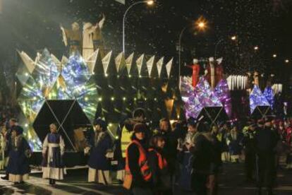 Carrozas en la Cabalgata de 2017.