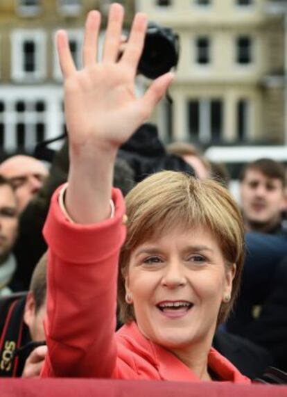 Sturgeon, el miércoles en Edimburgo.