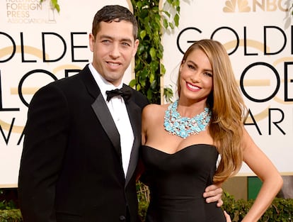 Sofia Vergara con su ex pareja Nick Loeb con el que congeló óvulos fertilizados para intentar ser padres.