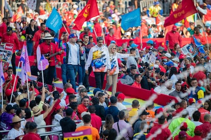 El presidente de Venezuela, Nicolás Maduro, tras hacer oficial su candidatura a las presidenciales del próximo 28 de julio.