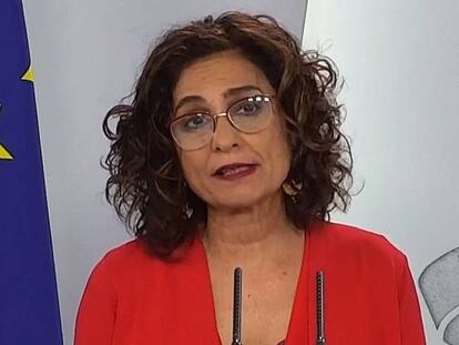 La ministra de Hacienda, y portavoz del Ejecutivo, María Jesús Montero.