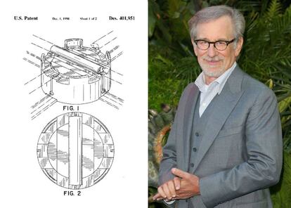 El director y productor estadounidense <a href="https://patents.google.com/patent/USD401951" rel="nofollow" target="">patentó en 1997</a> este pequeño objeto que, colocado sobre los raíles sobre los que se desliza la cámara durante un rodaje, permite hacer cambios de dirección y de orientación de forma suave y sin necesidad de parar la grabación.