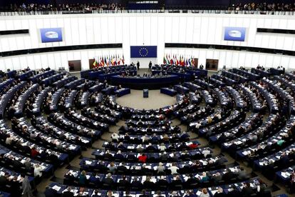 Vista general del Parlamento Europeo, en Estrasburgo