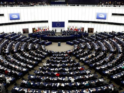 Vista general del Parlamento Europeo, en Estrasburgo