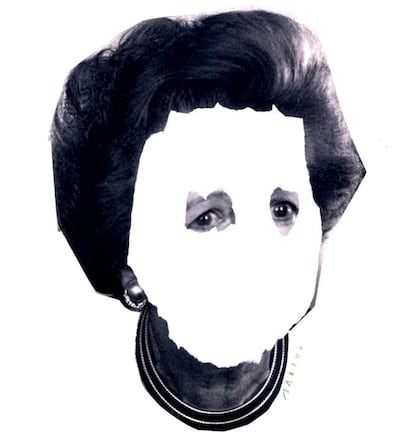 La política británica Margaret Thatcher vista por el pintor Eduardo Arroyo para la serie 'Daguerrotipos', de EL PAÍS.