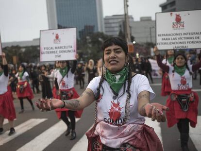 Marcha del Ni una menos en Lima en agosto de 2018.