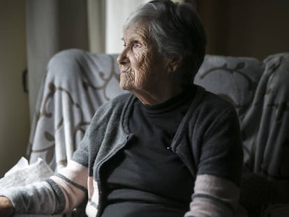 Conxita Vila, una de las madres de la Maternidad de Elna, en su casa de Castell d&#039;Aro.