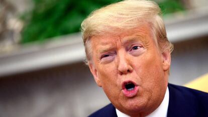 Donald Trump, en un acto en la Casa Blanca.