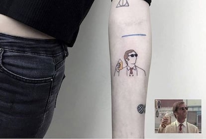 En su cuenta de Instagram también podemos ver como tatúa fotos familiares antiguas o dibujos que han significado algo para sus clientes. Ya se sabe que un tatuaje no es una decisión que se puede tomar a la ligera...