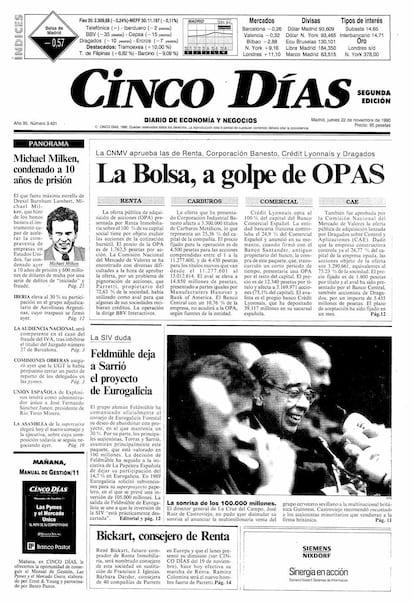 1990. La Bolsa, agolpe de OPAS.