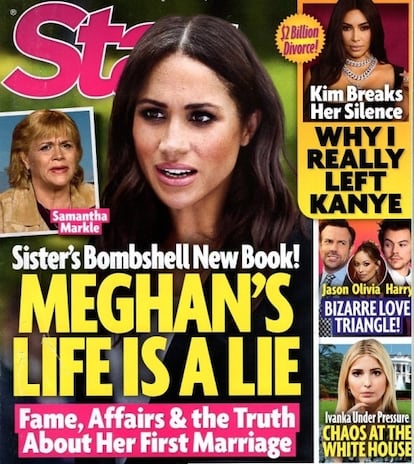 Portada de la revista sensacionalista estadounidense Star en la que la hermana de Meghan Markle, Samantha, cuenta intimidades de su hermana.