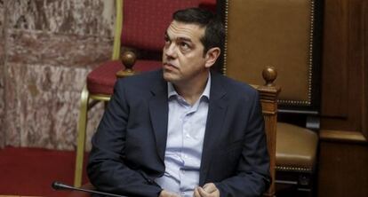 El primer ministro griego, Alexis Tsipras, este jueves.