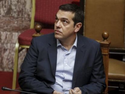 El primer ministro griego, Alexis Tsipras, este jueves.