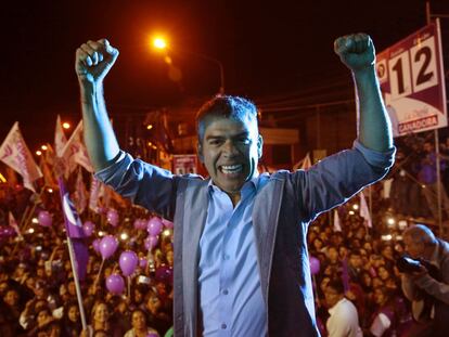  El candidato presidencial peruano Julio Guzm&aacute;n en Arequipa el pasado martes.