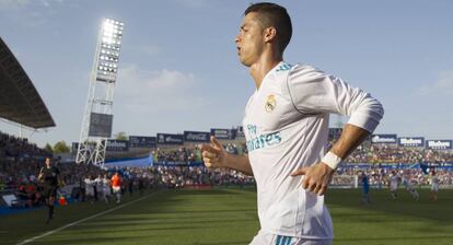Cristiano celebra su gol al Getafe.