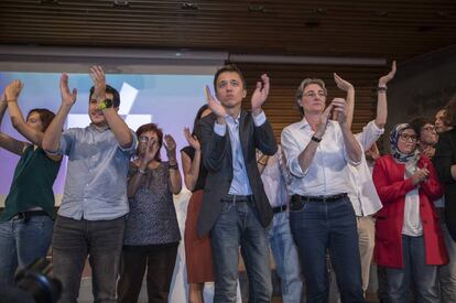 Pablo Gómez Perpinyà, Íñigo Errejón y Marta Higueras, en una imagen de archivo. 