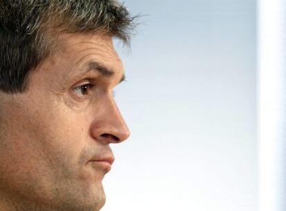 Tito Vilanova, durante la rueda de prensa