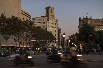 L'edifici de Telefònica a la plaça de Catalunya.