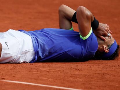 Rafa Nadal after winning his 10th Roland Garros title.