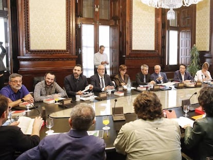Reunió de la Junta de Portaveus del Parlament.