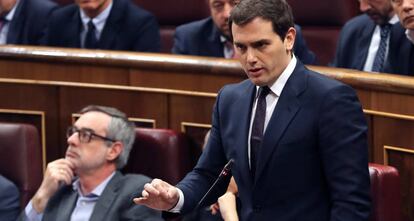 Albert Rivera, en el Congreso de los diputados, la pasada semana.