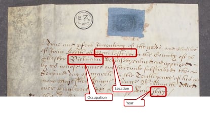 Este documento testamentario de 1697 permite saber que John Booth era un abastecedor de alimentos y alcohol de Macclesfield en el condado de Cheshire. Han reunido más de dos millones de documentos similares.