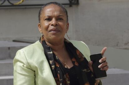 La ministra francesa de Justicia, Christiane Taubira, este miércoles.