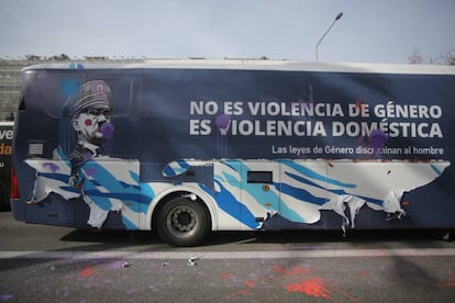 L'autobús d'Hazte Oír a Barcelona.