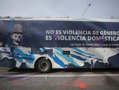 L'autobús d'Hazte Oír a Barcelona.