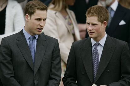 Los príncipes Guillermo y Enrique de Windsor, este fin de semana, en los actos del cumpleaños de su abuela.