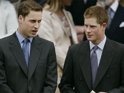 Los príncipes Guillermo y Enrique de Windsor, este fin de semana, en los actos del cumpleaños de su abuela.