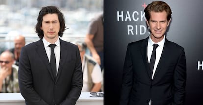 Los actores Adam Driver y, a la derecha, Andrew Garfield.