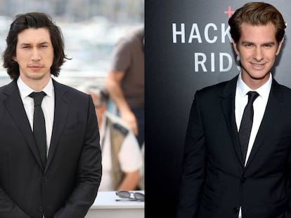 Los actores Adam Driver y, a la derecha, Andrew Garfield.