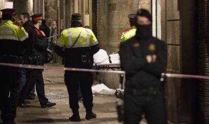 Cadáver de un hombre asesinado en el Born el pasado día 7 de enero.