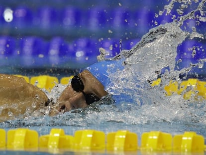 Belmonte, durante los 800m libre.