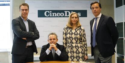 Pabo Flores (Heineken), Luis Blas (Altadis), Belén Díaz (KPMG) y Pablo Urquijo (Experis).