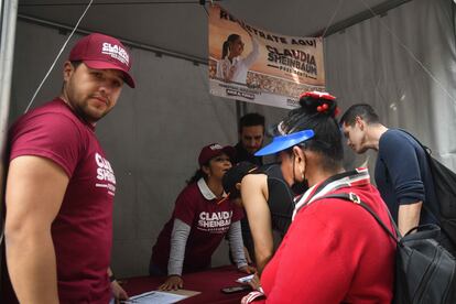 Promotores de la candidatura presidencial de Claudia Sheinbaum.