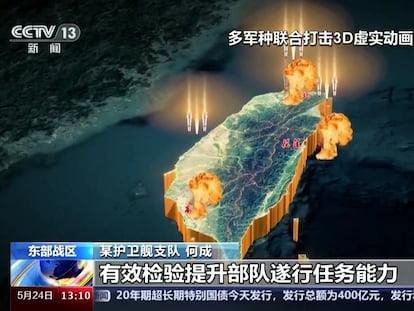 Vídeo | China difunde una animación que simula un bombardeo contra Taiwán